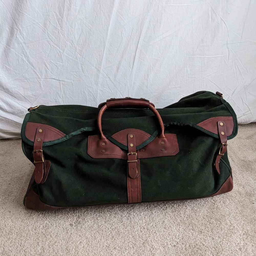 Vintage Orvis Canvas & Leather Duffle Bag Gem